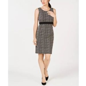 NWT Kasper Tweed Career Sheath Dress Stretchy 6